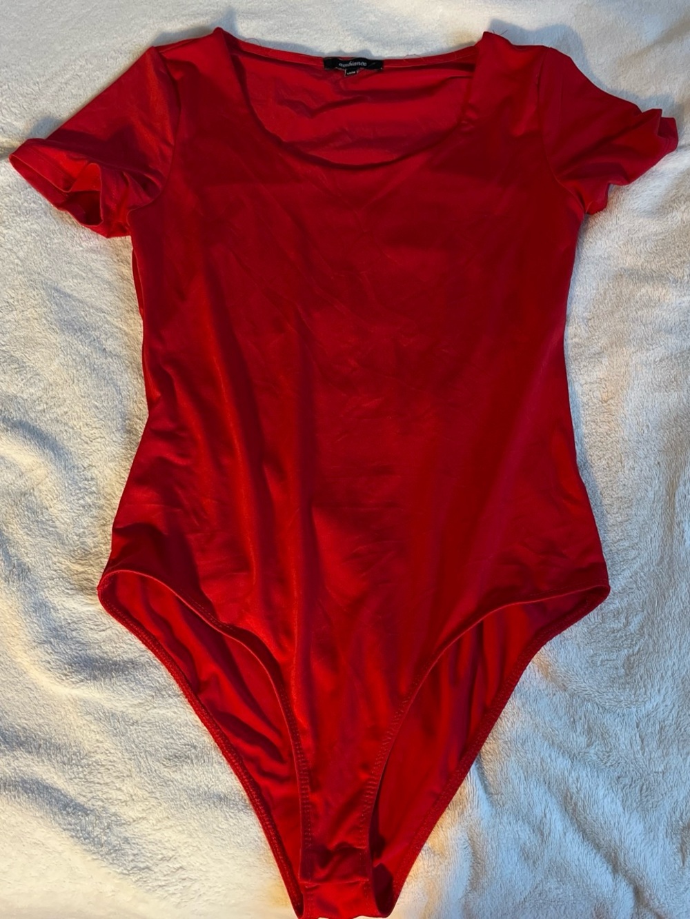 Forever 21 Red Short-Sleeve Bodysuit